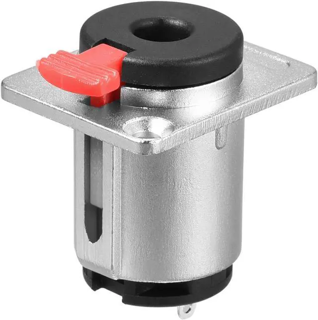 Alt view image 2 of 4 - 6.35mm 1/4 Inch Female Stereo TRS Audio Socket Jack Connector Panel/Chassis Mount - 6.35mm Stereo Socket 4pcs