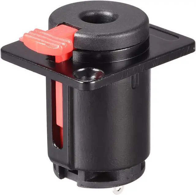 Alt view image 2 of 4 - 6.35mm 1/4 Inch Female Stereo TRS Audio Socket Jack Connector Panel/Chassis Mount - 6.35mm Stereo Socket Black 4pcs