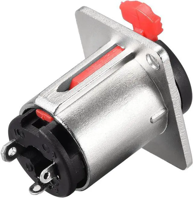 Alt view image 4 of 4 - 6.35mm 1/4 Inch Female Stereo TRS Audio Socket Jack Connector Panel/Chassis Mount - 6.35mm Stereo Socket 2pcs