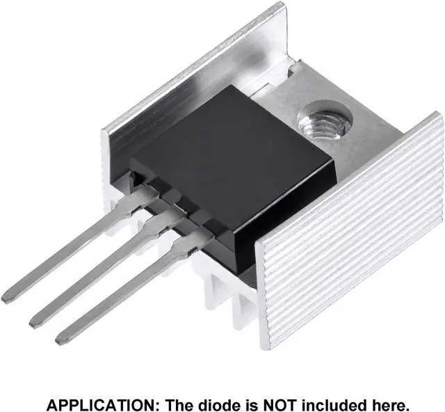 Alt view image 4 of 5 - 16mm x 15mm x 10mm TO-220 Aluminum Heatsink for Cooling MOSFET Transistor Diodes 10pcs