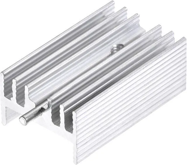 Main image of 25mm x 15mm x 10mm TO-220 Aluminum Heatsink for Cooling MOSFET Transistor Diodes with a Support Pin 20pcs