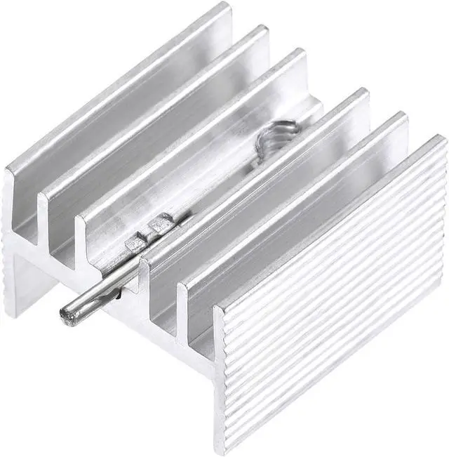 Main image of 16mm x 15mm x 10mm TO-220 Aluminum Heatsink for Cooling MOSFET Transistor Diodes with a Support Pin 10pcs