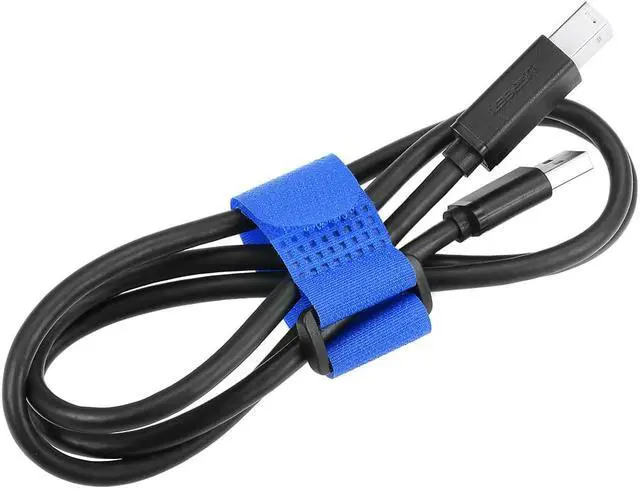 Alt view image 4 of 4 - 20pcs Hook and Loop Straps, 1-inch x 8-inch Securing Straps Reusable Fastening Cable Tie (Blue)