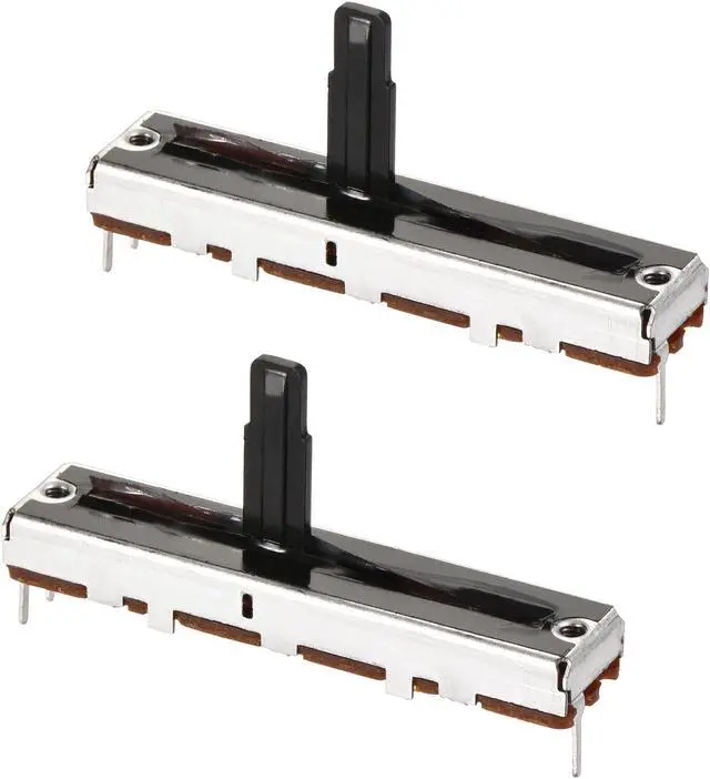 Main image of Fader Variable Resistors Mixer 45mm Straight Slide Potentiometer B100K Ohm Single Channel 2pcs