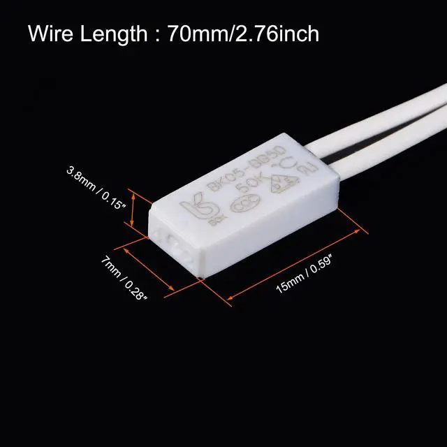 Alt view image 3 of 5 - 10pcs KSD9700 Thermostat Normally Open 40-100°C(104-212°F) N.O Temperature Control Switch Assortment Kit