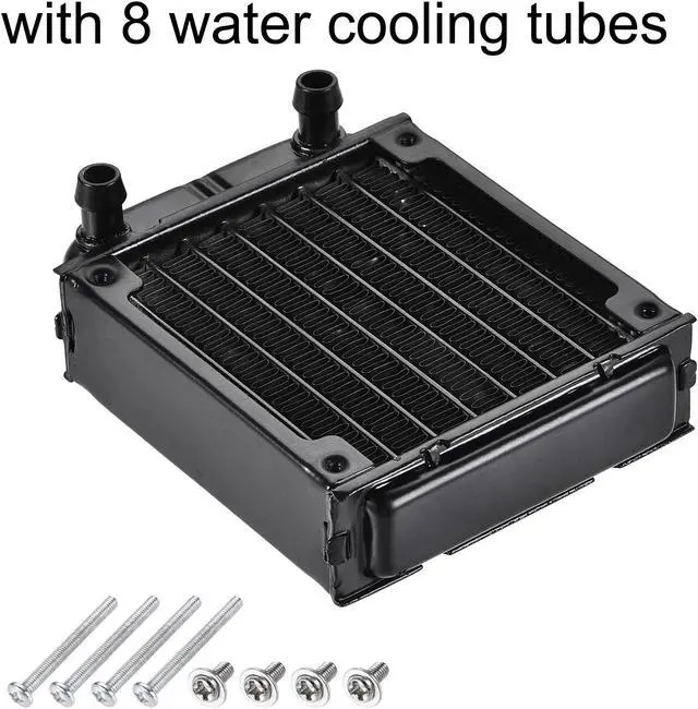 Alt view image 3 of 6 - Water Cooling Radiator for Computer CPU 80mm x 100mm x 26mm with 8 Aluminum Tube