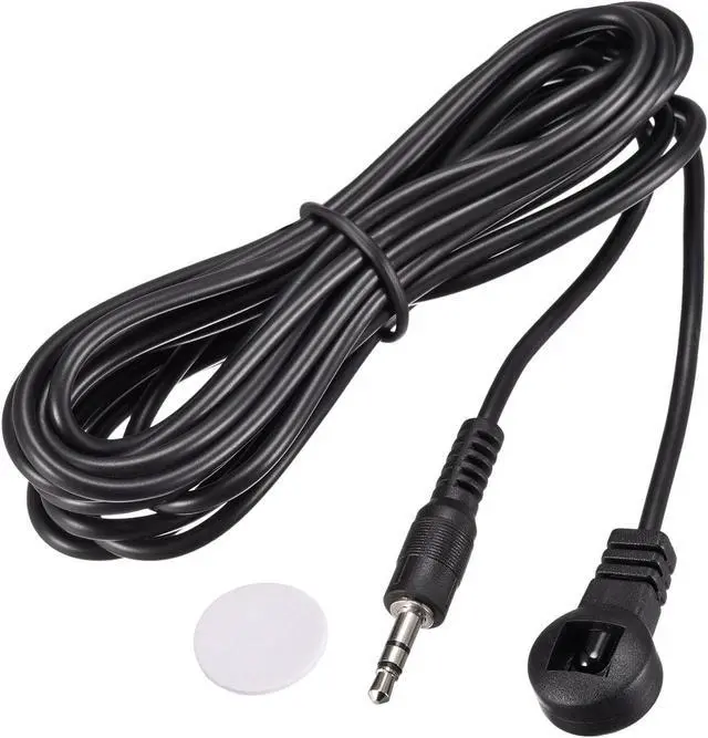 Main image of IR Infrared Receiver Extender Cable 3.5mm Jack 9.8FT Long 26FT Receiving Distance Black Flat Head