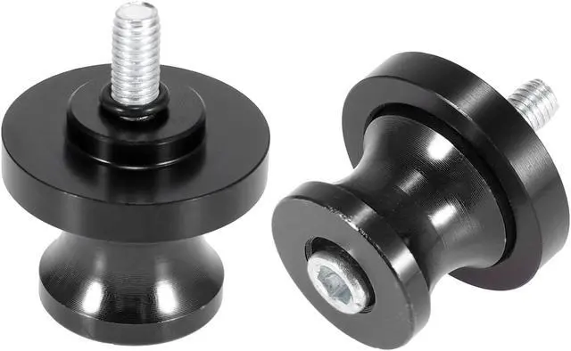 Main image of 2pcs 6mm M6x1.0 Black Aluminum Alloy Motorcycle Swingarm Spools Sliders Stand for Yamaha