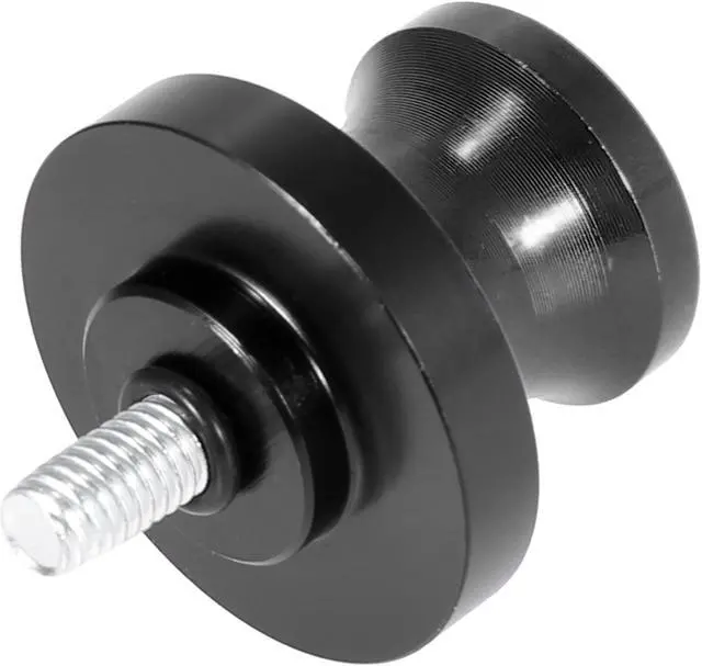 Alt view image 5 of 6 - 2pcs 6mm M6x1.0 Black Aluminum Alloy Motorcycle Swingarm Spools Sliders Stand for Yamaha