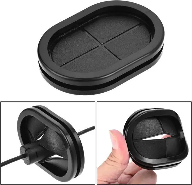 Alt view image 4 of 5 - Rubber Grommet Oval Double-Sided Mount Size 75 x 50 mm for Wire Protection 10pcs