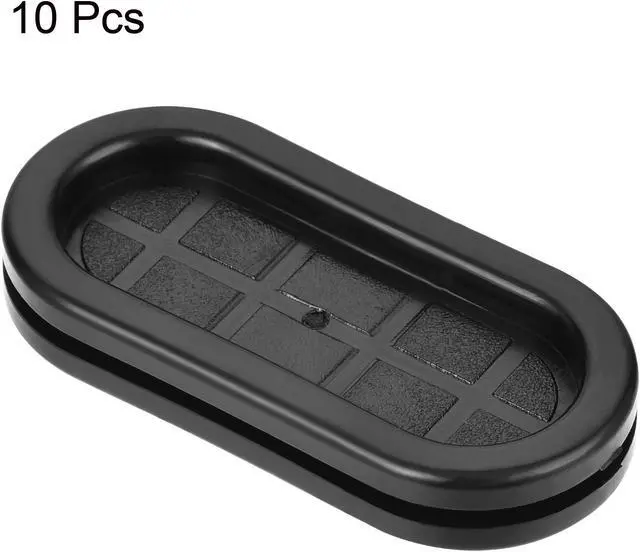 Alt view image 5 of 5 - Rubber Grommet Oval Double-Sided Mount Size 48 x 20 mm for Wire Protection 10pcs