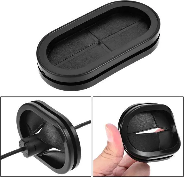 Alt view image 4 of 5 - Rubber Grommet Oval Double-Sided Mount Size 83 x 40 mm for Wire Protection 10pcs