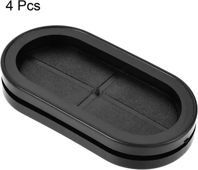 Alt view image 5 of 5 - Rubber Grommet Oval Double-Sided Mount Size 83 x 40 mm for Wire Protection 4pcs