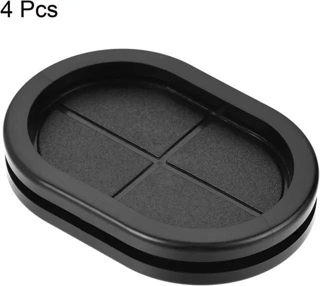 Alt view image 5 of 5 - Rubber Grommet Oval Double-Sided Mount Size 75 x 50 mm for Wire Protection 4pcs