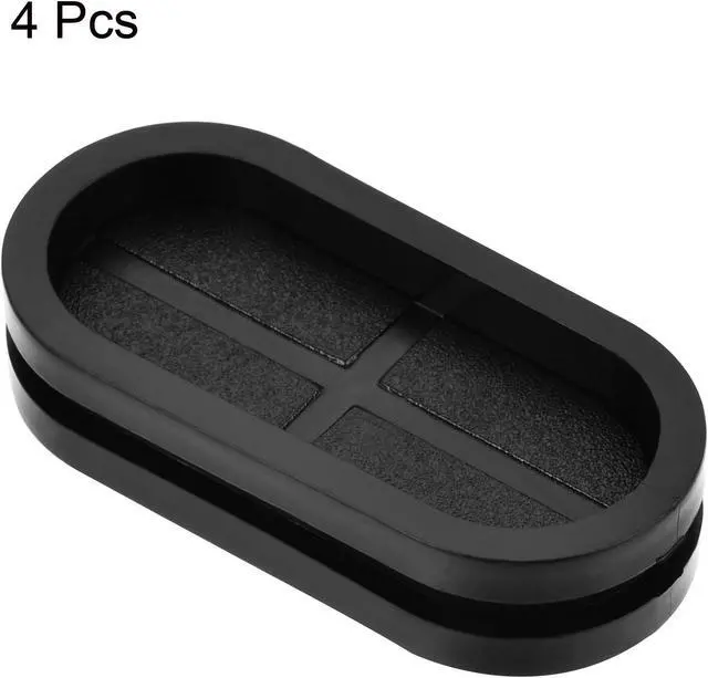 Alt view image 5 of 5 - Rubber Grommet Oval Double-Sided Mount Size 44 x 20 mm for Wire Protection 4pcs