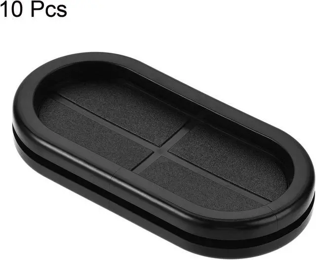 Alt view image 5 of 5 - Rubber Grommet Oval Double-Sided Mount Size 85 x 38 mm for Wire Protection 10pcs