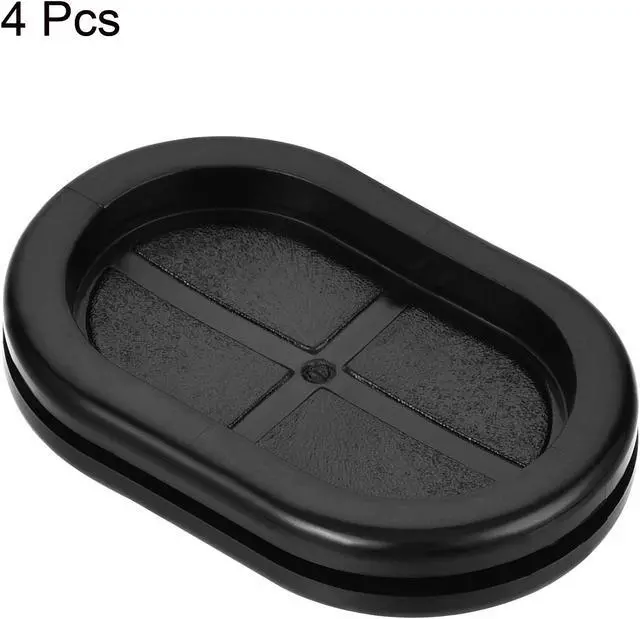 Alt view image 5 of 5 - Rubber Grommet Oval Double-Sided Mount Size 40 x 25 mm for Wire Protection 4pcs
