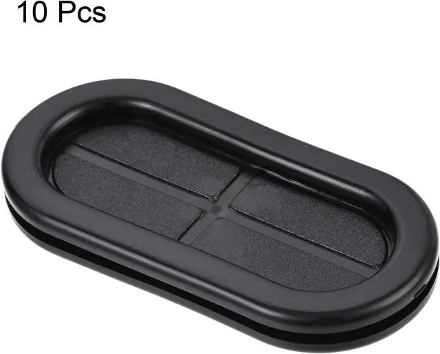 Alt view image 5 of 5 - Rubber Grommet Oval Double-Sided Mount Size 60 x 25 mm for Wire Protection 10pcs