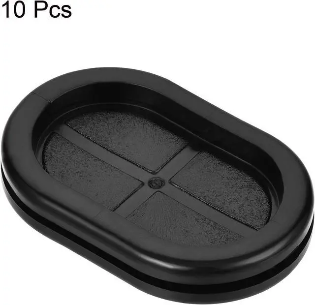 Alt view image 5 of 5 - Rubber Grommet Oval Double-Sided Mount Size 40 x 25 mm for Wire Protection 10pcs