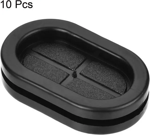 Alt view image 5 of 5 - Rubber Grommet Oval Double-Sided Mount Size 35 x 20 mm for Wire Protection 10pcs