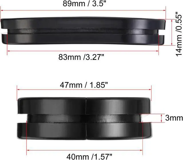 Alt view image 2 of 5 - Rubber Grommet Oval Double-Sided Mount Size 83 x 40 mm for Wire Protection 10pcs