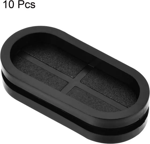 Alt view image 5 of 5 - Rubber Grommet Oval Double-Sided Mount Size 44 x 20 mm for Wire Protection 10pcs