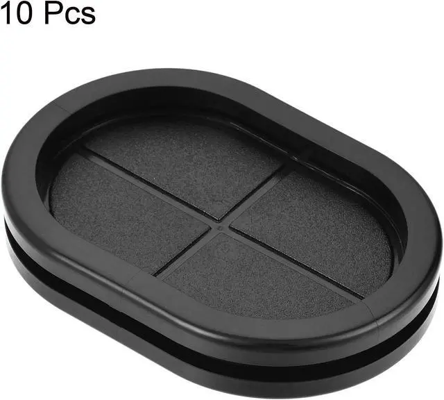 Alt view image 5 of 5 - Rubber Grommet Oval Double-Sided Mount Size 75 x 50 mm for Wire Protection 10pcs