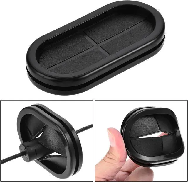 Alt view image 4 of 5 - Rubber Grommet Oval Double-Sided Mount Size 85 x 38 mm for Wire Protection 10pcs