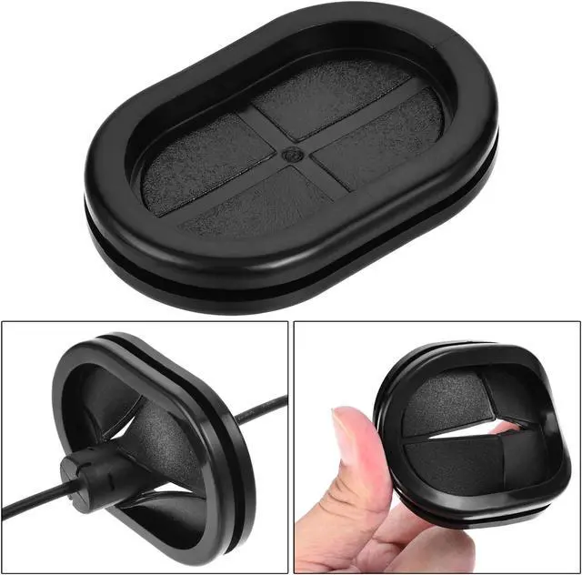 Alt view image 4 of 5 - Rubber Grommet Oval Double-Sided Mount Size 40 x 25 mm for Wire Protection 4pcs