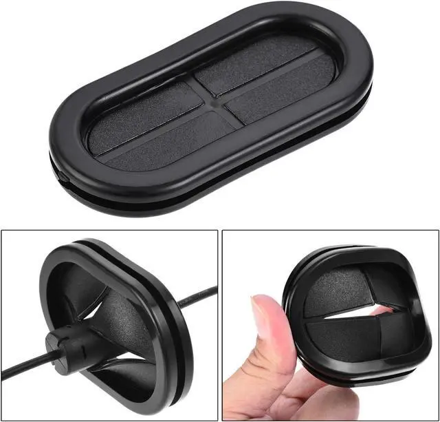 Alt view image 4 of 5 - Rubber Grommet Oval Double-Sided Mount Size 60 x 25 mm for Wire Protection 4pcs