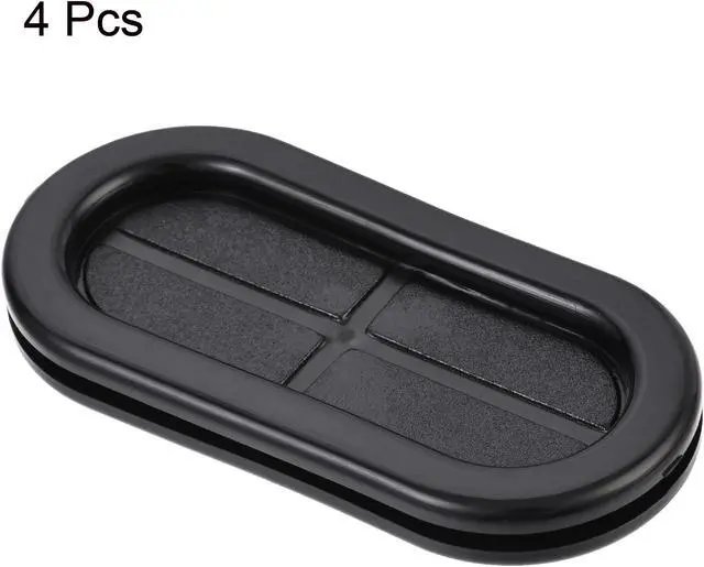 Alt view image 5 of 5 - Rubber Grommet Oval Double-Sided Mount Size 60 x 25 mm for Wire Protection 4pcs