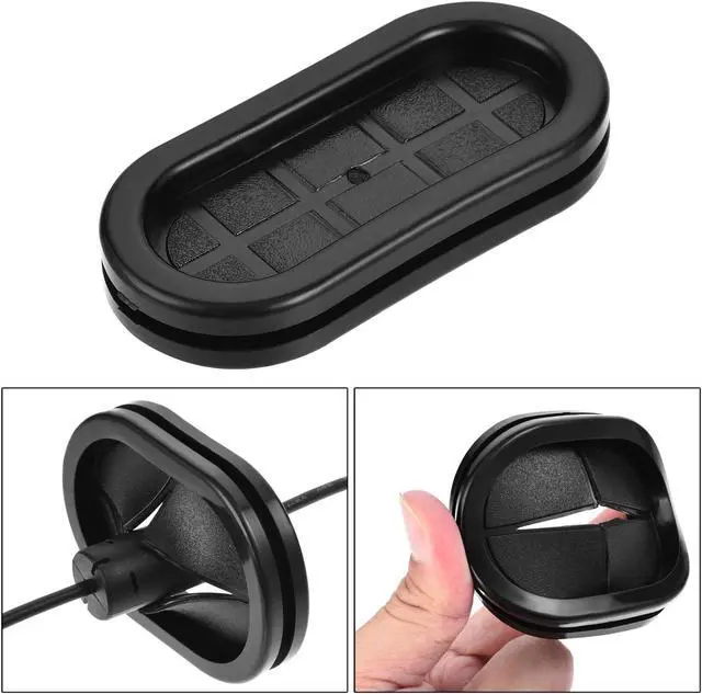 Alt view image 4 of 5 - Rubber Grommet Oval Double-Sided Mount Size 45 x 20 mm for Wire Protection 10pcs