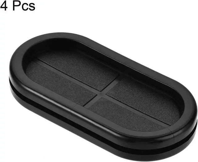 Alt view image 5 of 5 - Rubber Grommet Oval Double-Sided Mount Size 85 x 38 mm for Wire Protection 4pcs