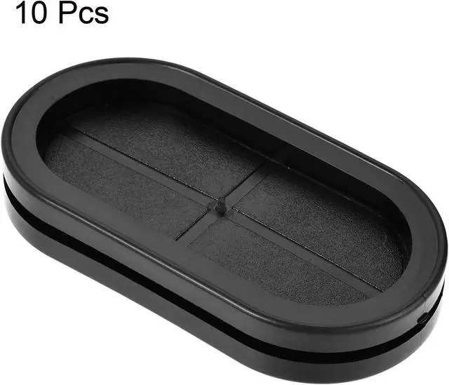 Alt view image 5 of 5 - Rubber Grommet Oval Double-Sided Mount Size 83 x 40 mm for Wire Protection 10pcs