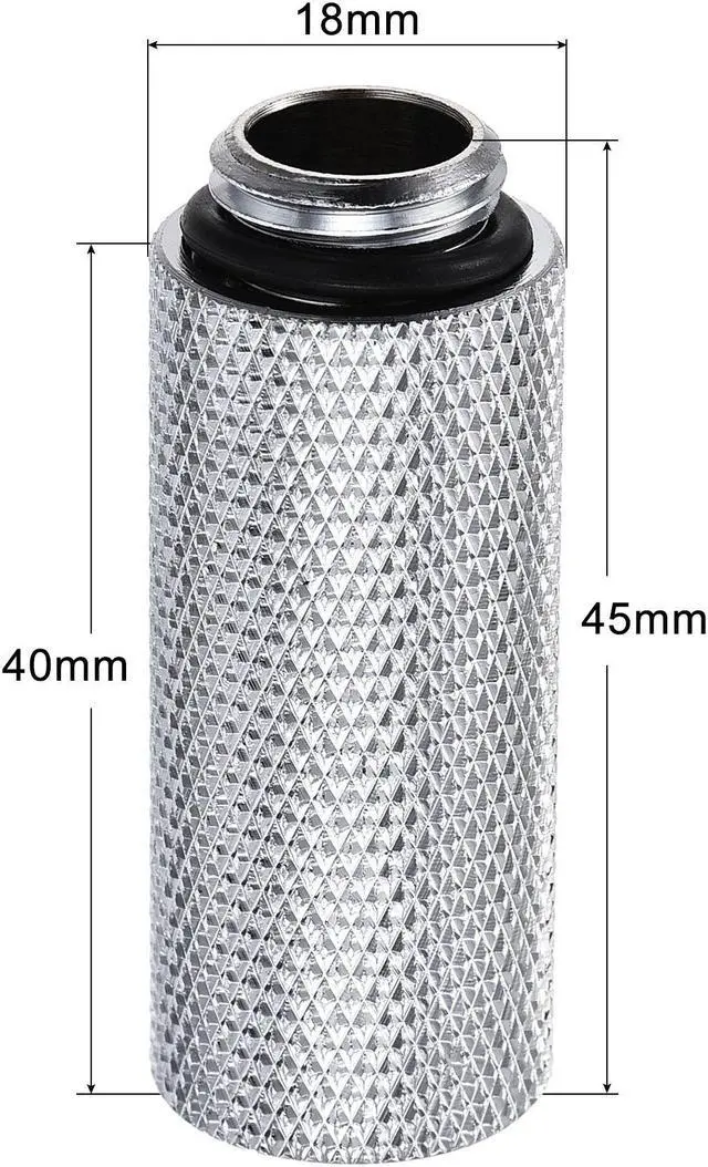 Alt view image 2 of 5 - Male to Female Extender Fitting G1/4 x 40mm for PC Water Cooling System Silver 4pcs