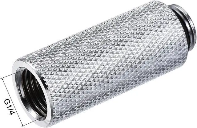 Alt view image 3 of 5 - Male to Female Extender Fitting G1/4 x 40mm for PC Water Cooling System Silver 4pcs