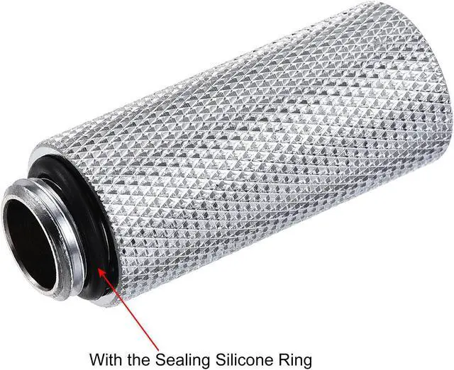 Alt view image 4 of 5 - Male to Female Extender Fitting G1/4 x 40mm for PC Water Cooling System Silver 4pcs