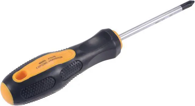 Alt view image 4 of 5 - #2 Phillips / 5mm Slotted Magnetic Screwdriver Set, 3" S2 Steel Round Shaft Non-Slip Black+Yellow Handle