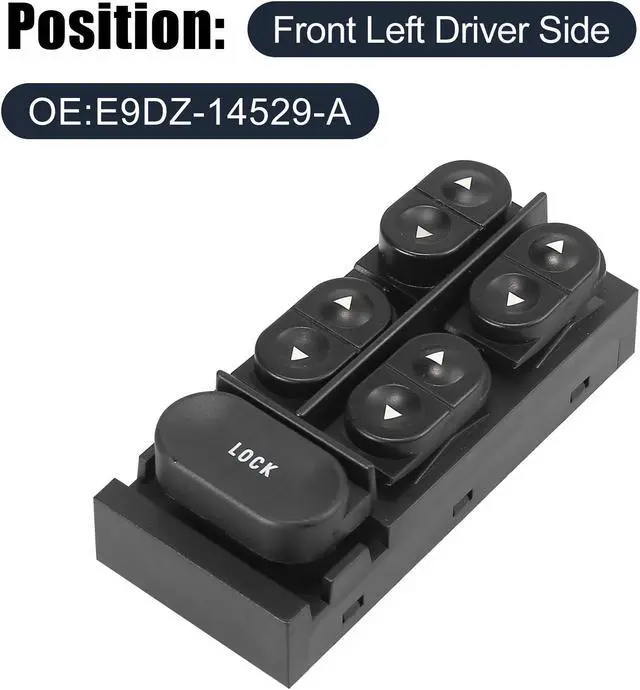 Alt view image 2 of 7 - Master Power Window Switch Front Left Driver Side for Ford for Mercury 1986-1994 E9DZ-14529-A