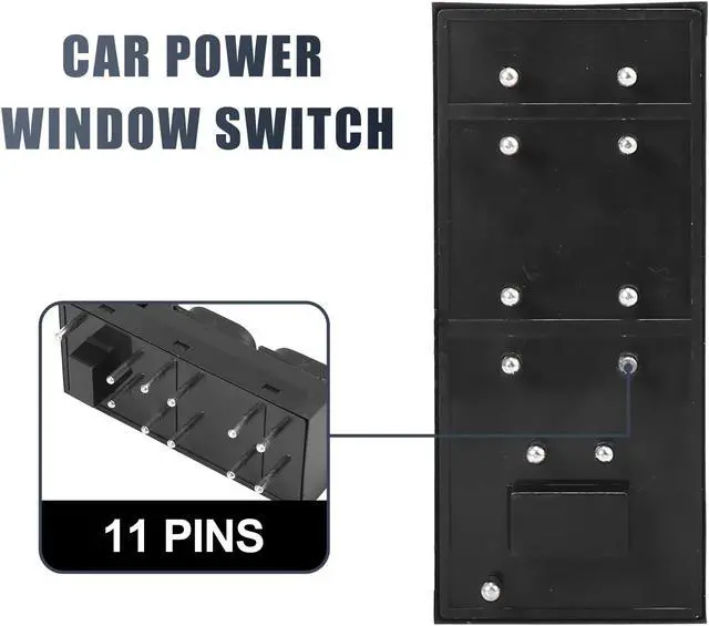 Alt view image 4 of 7 - Master Power Window Switch Front Left Driver Side for Ford for Mercury 1986-1994 E9DZ-14529-A