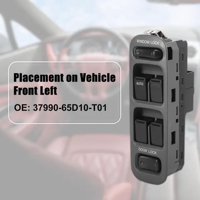 Alt view image 2 of 7 - Master Power Window Switch Front Left Driver Side for Suzuki Grand Vitara 1999-2002 37990-65D10-T01