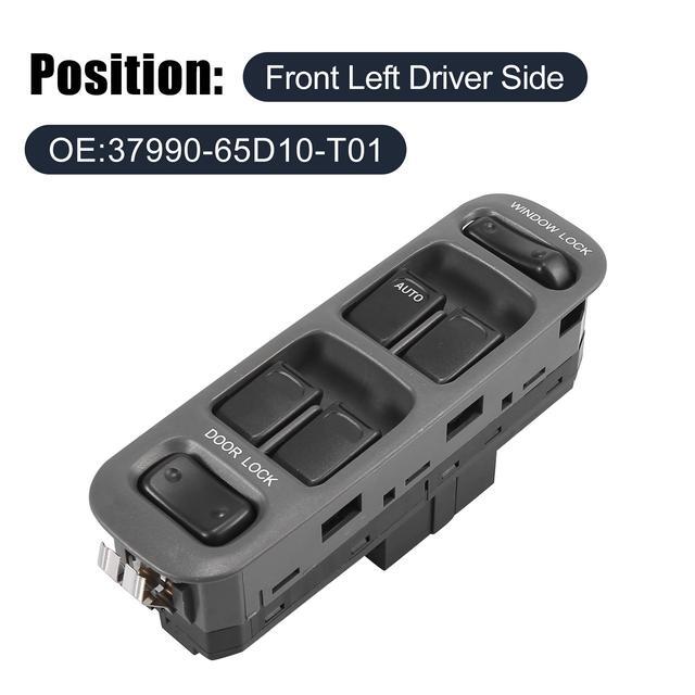 X AUTOHAUX Master Driver Side Power Window Switch 37990-65D10-T01 Replacement For Suzuki Vitara 1999-2003 Grand Vitara 1999-2002 XL-7 2005-2006