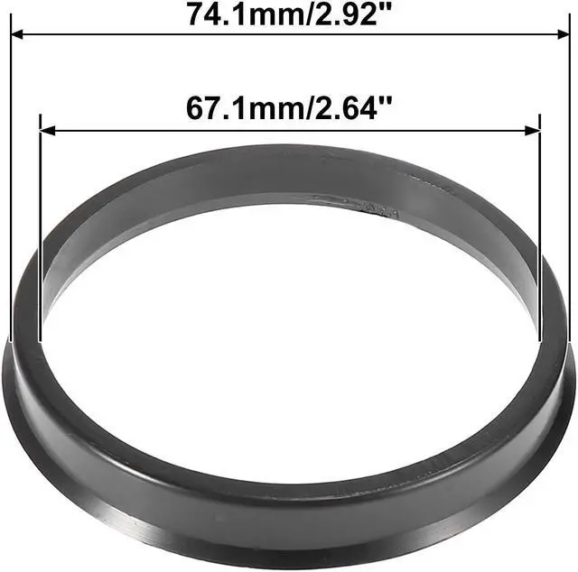 Alt view image 3 of 7 - 4pcs Plastic 78.1mm to 106mm Car Hub Centric Rings Wheel Bore Center Spacer