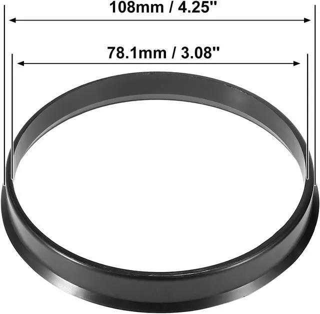 Alt view image 3 of 6 - 4pcs Plastic 70.3mm to 74.1mm Car Hub Centric Rings Wheel Bore Center Spacer