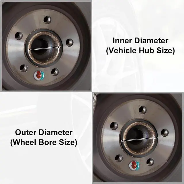 Alt view image 4 of 7 - 4pcs Plastic 65.1mm to 72.56mm Car Hub Centric Rings Wheel Bore Center Spacer