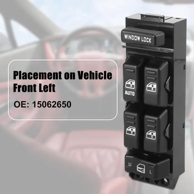 Alt view image 2 of 7 - Front Left Driver Side Master Power Window Switch for Chevrolet Silverado for GMC Sierra 15062650