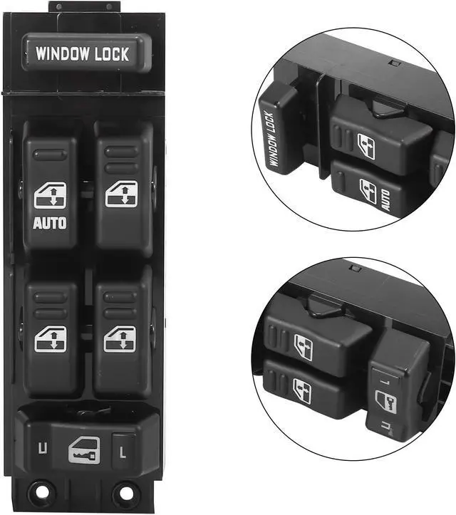 Alt view image 7 of 7 - Front Left Driver Side Master Power Window Switch for Chevrolet Silverado for GMC Sierra 15062650