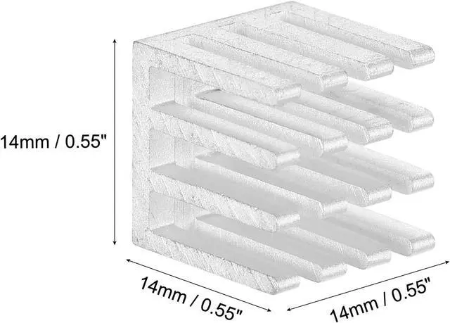 Alt view image 2 of 4 - 14x14x14mm Aluminum Heatsink Radiator for MOS IC Chip Silver Tone 10 Pcs