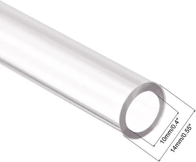 Alt view image 3 of 5 - PETG Tubing Hard Tube 10mm ID, 14mm OD, 0.5m Length, Clear for PC Water-cooling System 4pcs
