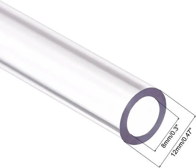 Alt view image 3 of 5 - PETG Tubing Hard Tube 8mm ID 12mm OD, 0.5m Length, Clear for PC Water-cooling System 2pcs